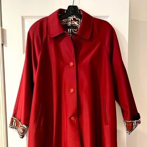 Womens Size 8 Long Coat (Red)